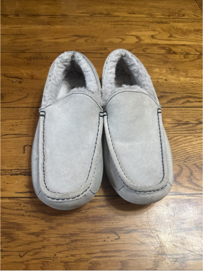 Ugg Ascot Suede Wool Slip On Loafer Slipper Tan Men's Size 11